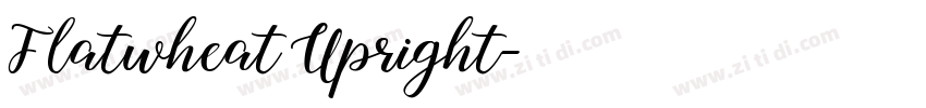 Flatwheat Upright字体转换
